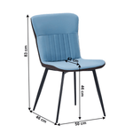 Casa si Gradina - Mobilier - Scaune si fotolii - Scaune - Scaun de luat masa, piele ecologica, albastru / maro, KLARISA - Infinity.ro