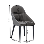 Casa si Gradina - Mobilier - Scaune si fotolii - Scaune - Scaun de masa, piele ecologica gri / metal, KALINA - Infinity.ro