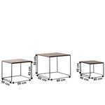 Casa si Gradina - Mobilier - Mese si birouri - Masute de cafea - Set de trei mese de cafea, MDF / metal, nuc / negru, DVEIN - Infinity.ro