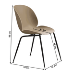 Casa si Gradina - Mobilier - Scaune si fotolii - Scaune - Scaun, bej / negru, plastic / metal, SONAIA - Infinity.ro