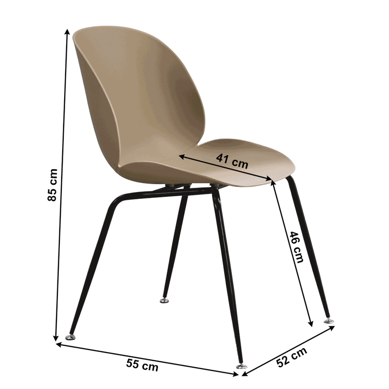 Casa si Gradina - Mobilier - Scaune si fotolii - Scaune - Scaun, bej / negru, plastic / metal, SONAIA - Infinity.ro