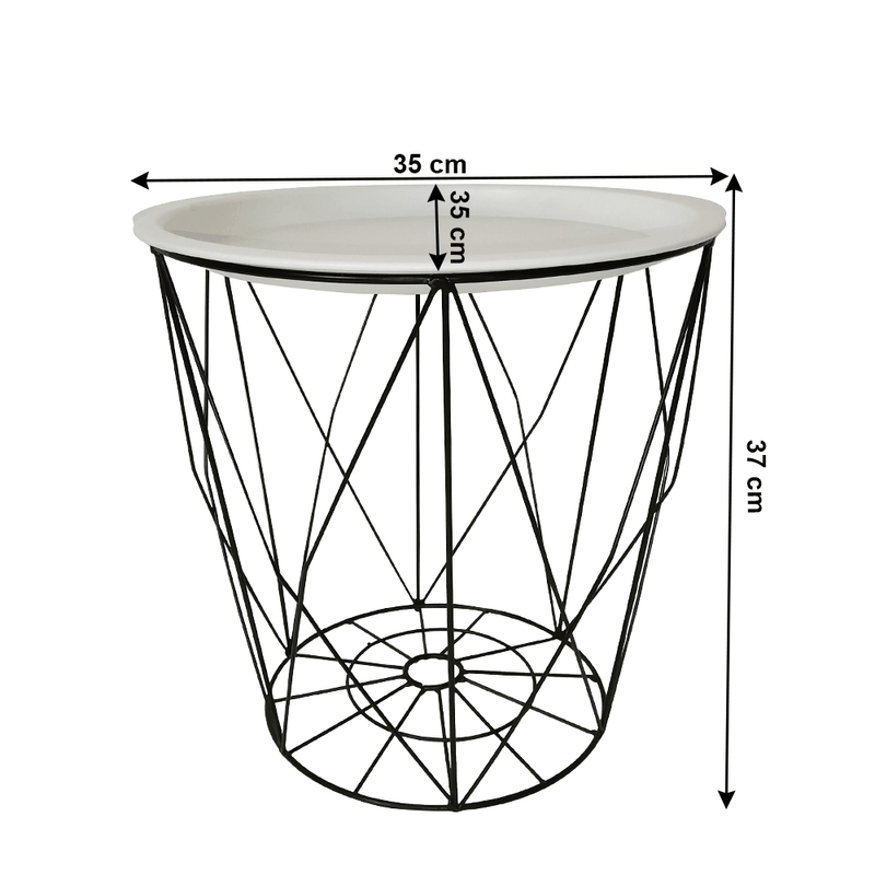 Casa si Gradina - Mobilier - Mese si birouri - Birouri - Masa laterala, alb / negru, SALERO NEW - Infinity.ro