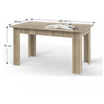 Casa si Gradina - Mobilier - Mese si birouri - Mese bucatarie si dining - Masa de bucatarie, stejar sonoma, 140x80 cm, GENERAL NEW - Infinity.ro