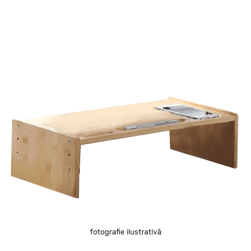 Laptop, Telefoane si Tablete - Laptopuri si accesorii - Accesorii Laptop - Standuri/Coolere notebook - Suport monitor, bambus, natural, ELARO TIP 3 - Infinity.ro