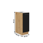 Casa si Gradina - Mobilier - Dulapuri si sifoniere - Dulapuri - Dulap inferior cu cos metalic, stejar artizan/ negru mat, MONRO 30 D CARGO - Infinity.ro