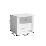 Casa si Gradina - Mobilier - Comode si corpuri - Noptiere - Noptiera, 2buc., alb, RAMIAK - Infinity.ro
