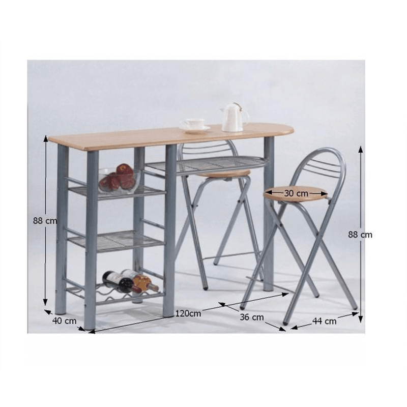 Casa si Gradina - Mobilier - Scaune si fotolii - Scaune - Bar de bucatarie cu scaune bar, 120x40 cm, BOXER - Infinity.ro