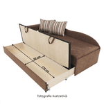Casa si Gradina - Mobilier - Canapele si coltare - Coltare - Coltar extensibil, portocalie/cu model dungi, dreapta, AGA D - Infinity.ro