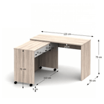 Casa si Gradina - Mobilier - Mese si birouri - Mese bucatarie si dining - Masa extensibila PC cu sertare, stejar sonoma/alb, VERSAL NEW - Infinity.ro