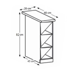 Casa si Gradina - Mobilier - Dulapuri si sifoniere - Dulapuri - Dulap inferior pentru sticle de vin, alb, ROYAL D20W - Infinity.ro