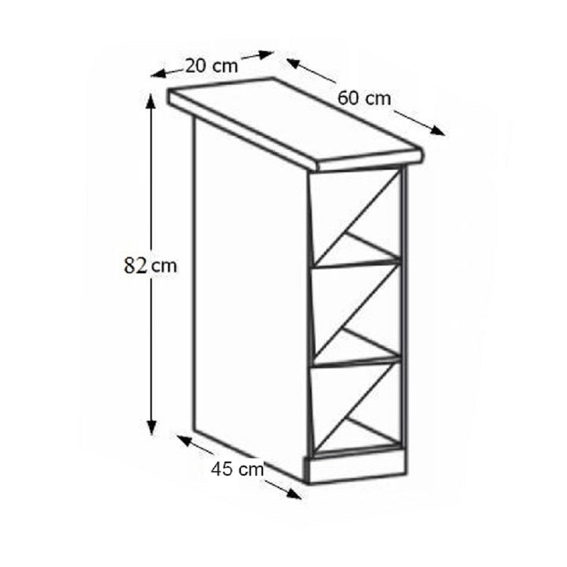 Casa si Gradina - Mobilier - Dulapuri si sifoniere - Dulapuri - Dulap inferior pentru sticle de vin, alb, ROYAL D20W - Infinity.ro