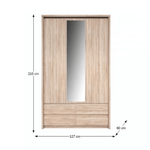 Casa si Gradina - Mobilier - Dulapuri si sifoniere - Dulapuri - Dulap cu oglinda 3D4S, stejar sonoma, NORTY TYP 1 - Infinity.ro