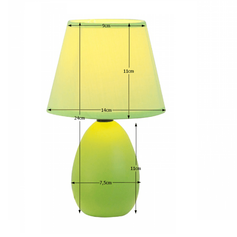 Casa si Gradina - Corpuri si surse de iluminat - Veioze si lampi - Lampadare - Lampa pe picior ceramica, verde,  QENNY TYP 13 AT09350 - Infinity.ro