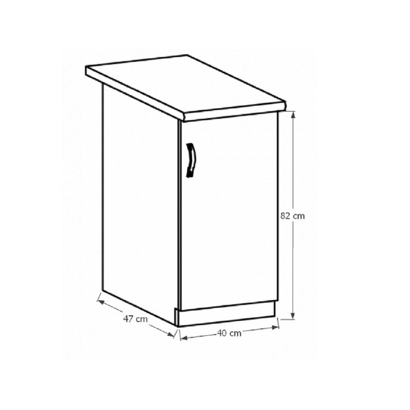 Casa si Gradina - Mobilier - Dulapuri si sifoniere - Dulapuri - Dulap inferior D40, model dreapta, alb/pin Andersen, SICILIA - Infinity.ro