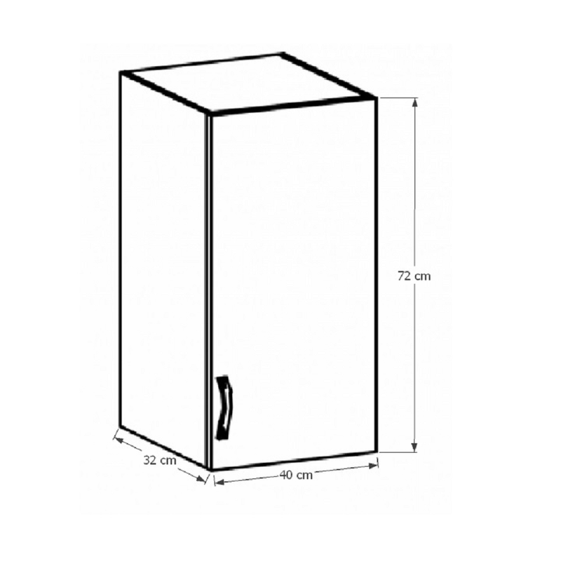 Casa si Gradina - Mobilier - Dulapuri si sifoniere - Dulapuri - Dulap superior G40, model dreapta, alb/pin Andersen, PROVENCE - Infinity.ro