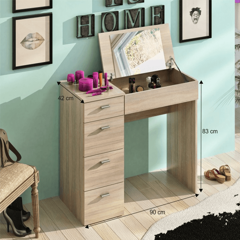 Casa si Gradina - Mobilier - Comode si corpuri - Masute de toaleta - Masuta de toaleta/toaleta, stejar sonoma, BELINA - Infinity.ro