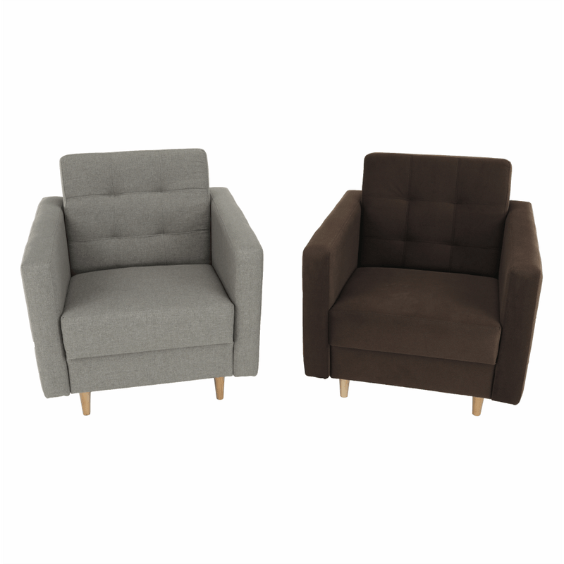 Casa si Gradina - Mobilier - Scaune si fotolii - Fotolii - Fotoliu complet tapitat, material textil gri, AMEDIA - Infinity.ro