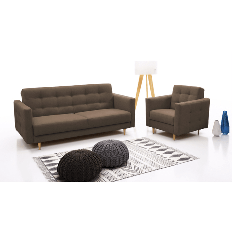 Casa si Gradina - Mobilier - Seturi de mobilier - Seturi living - Ansamblu tapitat, AMEDIA, material ciocolatiu - Infinity.ro