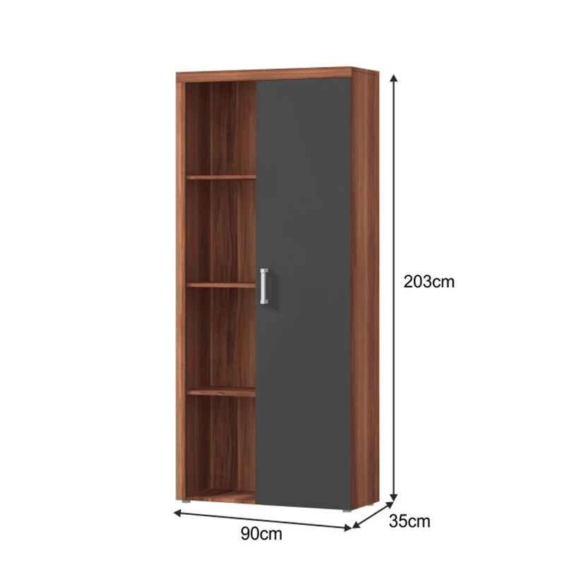 Casa si Gradina - Mobilier - Dulapuri si sifoniere - Dulapuri - Dulap cu polite CHERIS 2, prun/grafit gri - Infinity.ro