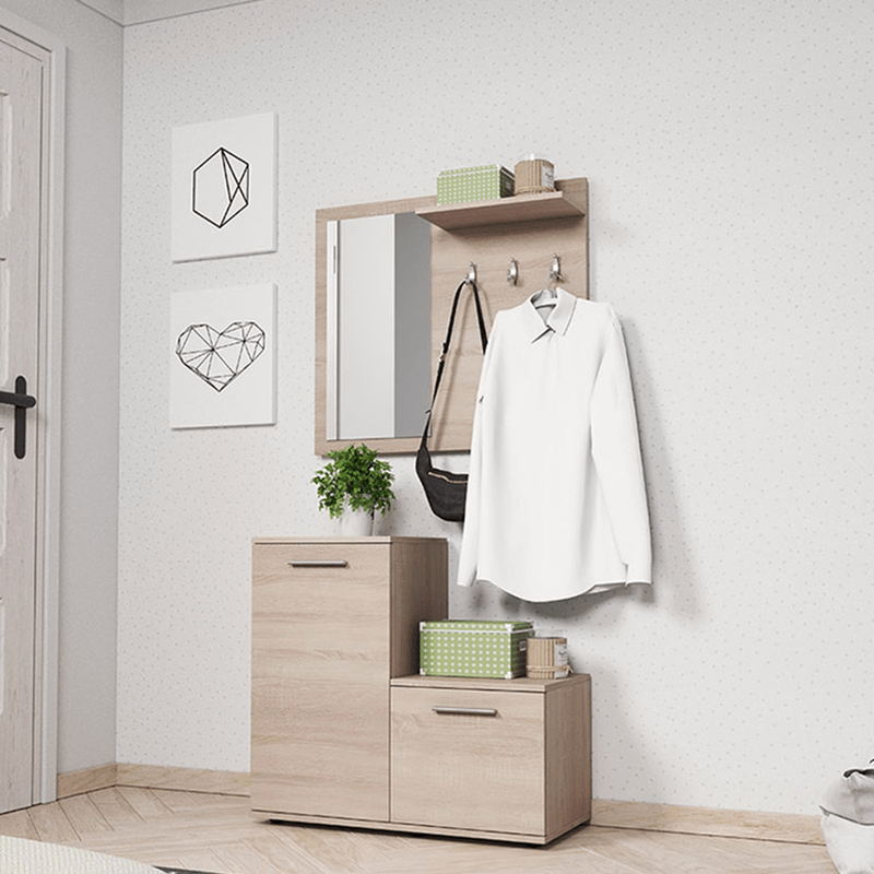 Casa si Gradina - Mobilier - Organizare si depozitare - Cuiere - Ansamblu pentru hol, stejar sonoma, MIDL - Infinity.ro