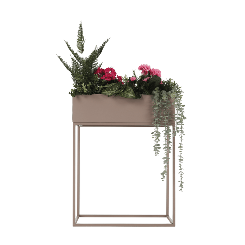 Casa si Gradina - Gradinarit si plante - Plante si ghivece - Ghivece si suporturi - Ghiveci de flori din metal multifunctional, gri deschis Taupe, INDIZE TYP 3 WL4214 - Infinity.ro