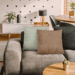 Casa si Gradina - Textile si covoare - Perne si pilote - Perne - Perna, material textil de catifea verde deschis, 60x60, OLAJA TIPUL 14 - Infinity.ro