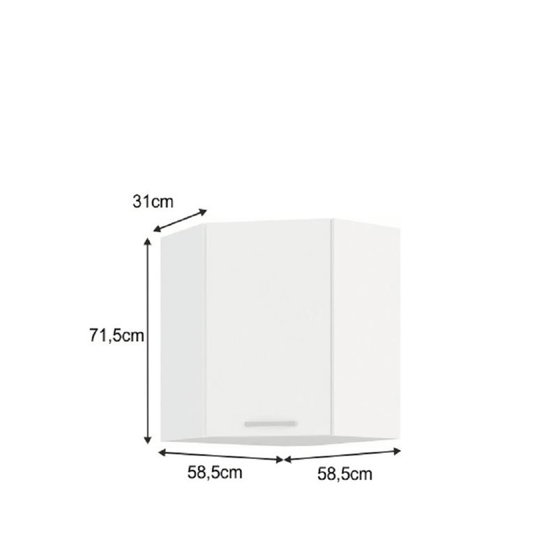 Casa si Gradina - Mobilier - Dulapuri si sifoniere - Dulapuri - Dulap superior de colt, alb, SPLIT 58x58 GN-72 1F - Infinity.ro