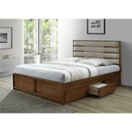 Casa si Gradina - Mobilier - Paturi si accesorii - Paturi - Pat, nuc/bej, BETRA, 160x200 - Infinity.ro