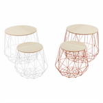 Casa si Gradina - Mobilier - Mese si birouri - Masute de cafea - Set masute auxiliare, natural/alb, DALUX - Infinity.ro