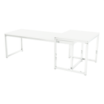 Casa si Gradina - Mobilier - Mese si birouri - Masute de cafea - Set 2 masute de cafea, alb mat/crom, MAGNO TYP 2 - Infinity.ro
