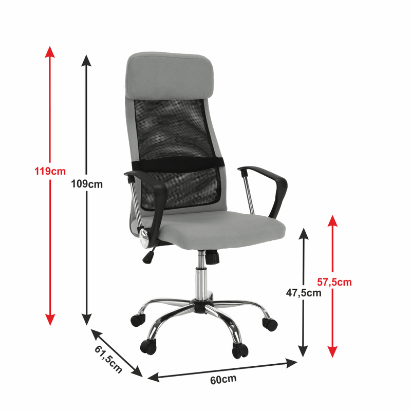 Casa si Gradina - Mobilier - Scaune si fotolii - Fotolii - Fotoliu de birou, gri/negru, FABRY NEW - Infinity.ro