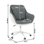 Casa si Gradina - Mobilier - Scaune si fotolii - Fotolii - Fotoliu de birou, alb/gri, IMELDA - Infinity.ro