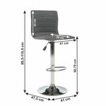 Casa si Gradina - Mobilier - Scaune si fotolii - Scaune - Scaun bar, gri/crom, PINAR - Infinity.ro