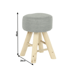 Casa si Gradina - Mobilier - Scaune si fotolii - Tabureti - Taburet, gri deschis/natural, KIKO - Infinity.ro