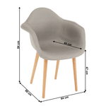 Casa si Gradina - Mobilier - Scaune si fotolii - Fotolii - Fotoliu de design, gri/fag, KADIR NEW TIP 4 - Infinity.ro