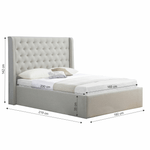 Casa si Gradina - Mobilier - Paturi si accesorii - Paturi - Pat, gri deschis, JOSIE, 160x200 - Infinity.ro