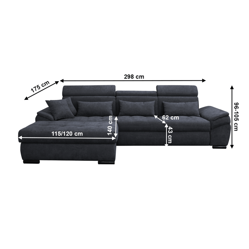 Casa si Gradina - Mobilier - Canapele si coltare - Canapele - Canapea, gri, model stanga, NATIK NEW - Infinity.ro
