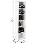 Casa si Gradina - Mobilier - Biblioteci si rafturi - Rafturi - Raft inalt, alb, RIOMA TYP 02 - Infinity.ro