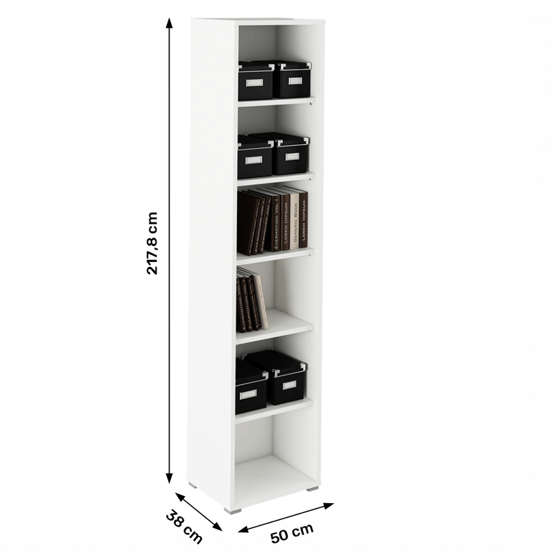 Casa si Gradina - Mobilier - Biblioteci si rafturi - Rafturi - Raft inalt, alb, RIOMA TYP 02 - Infinity.ro