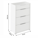 Casa si Gradina - Mobilier - Comode si corpuri - Comode - Scrin cu sertare, alb, RIOMA TYP 22 - Infinity.ro