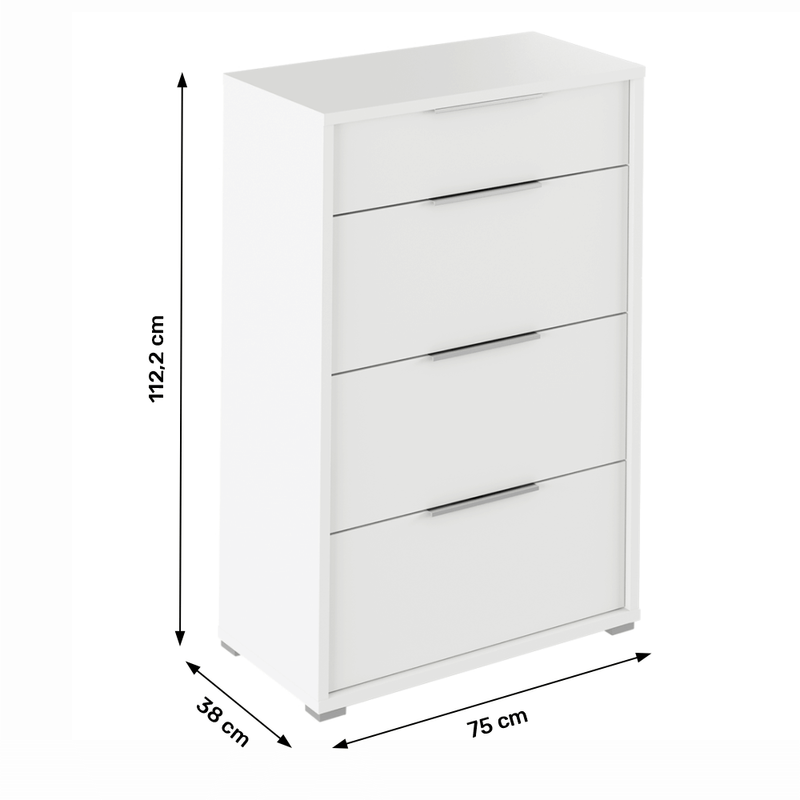 Casa si Gradina - Mobilier - Comode si corpuri - Comode - Scrin cu sertare, alb, RIOMA TYP 22 - Infinity.ro