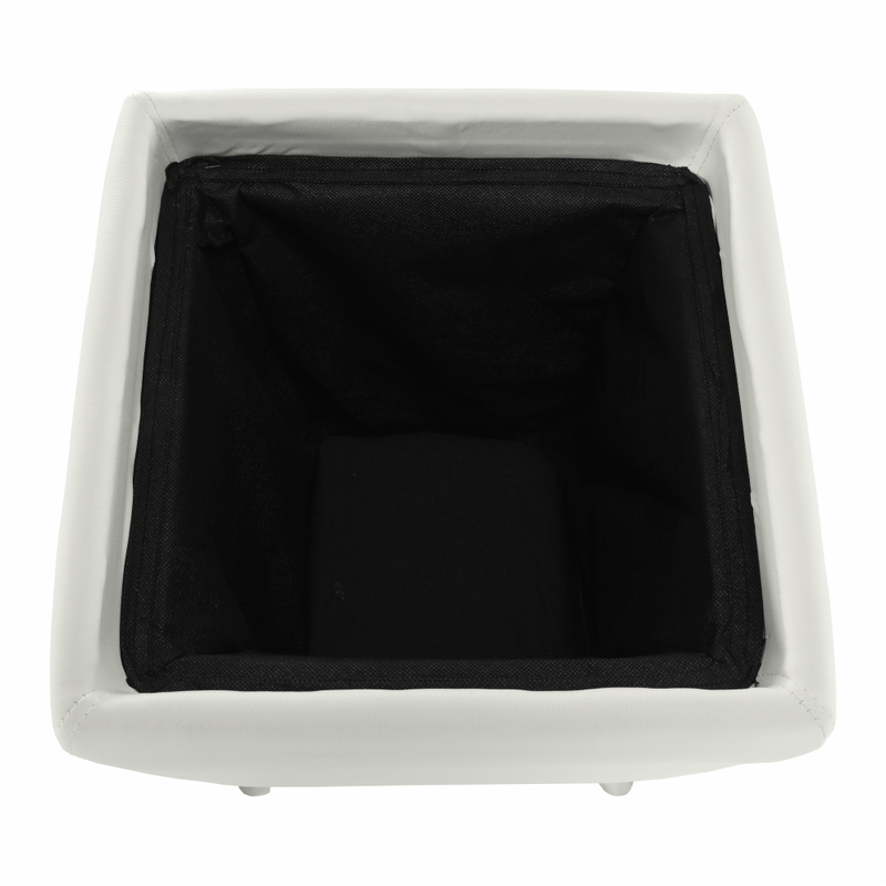 Casa si Gradina - Mobilier - Scaune si fotolii - Tabureti - Taburet, piele ecologica alba/picioare cromate, DARS NEW - Infinity.ro