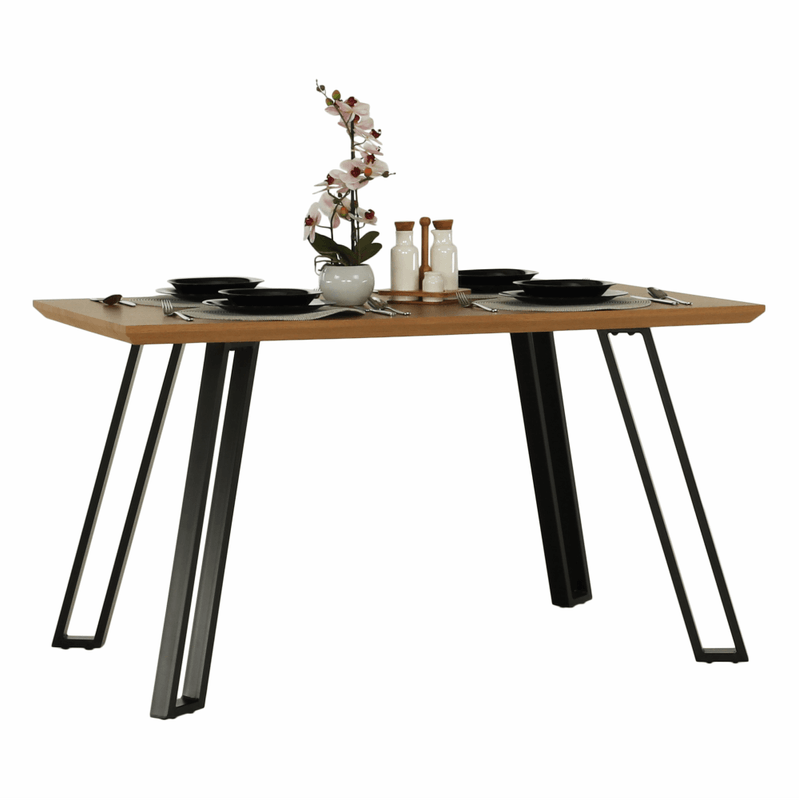 Casa si Gradina - Mobilier - Mese si birouri - Mese bucatarie si dining - Masa dining, stejar/negru, 140x80 cm, PEDAL - Infinity.ro