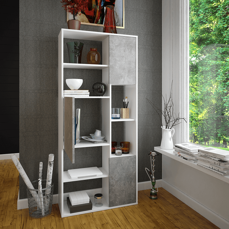 Casa si Gradina - Mobilier - Biblioteci si rafturi - Rafturi - Raft, alb / beton, ULIMI - Infinity.ro