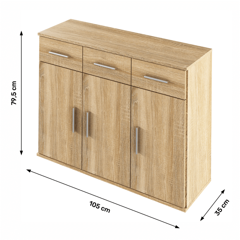 Casa si Gradina - Mobilier - Comode si corpuri - Comode - Scrin, stejar sonoma, RESITA TYP 3 - Infinity.ro