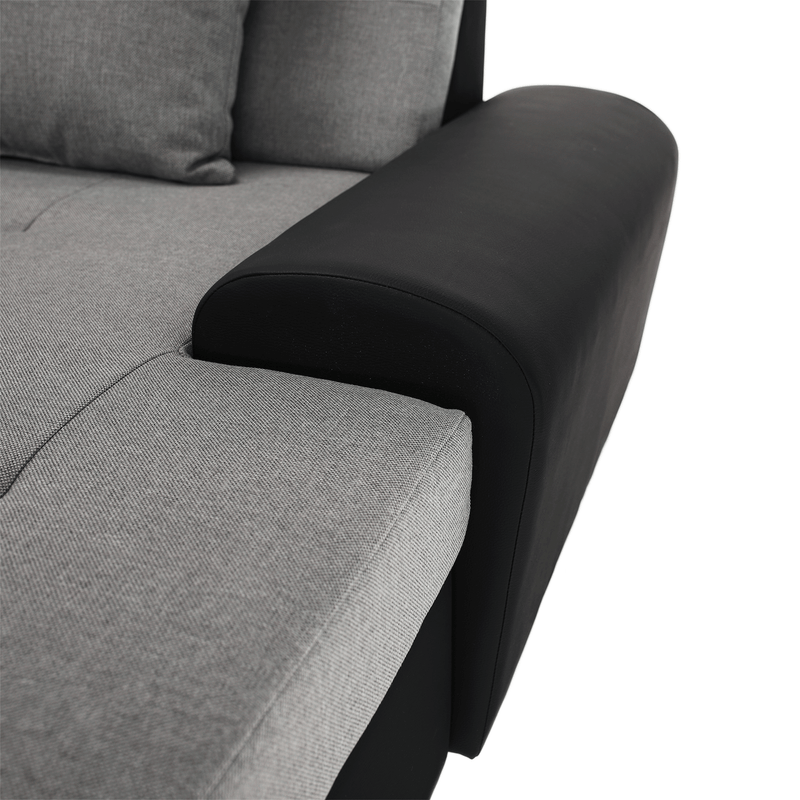 Casa si Gradina - Mobilier - Canapele si coltare - Canapele - Canapea, gri/negru, model dreapta, LIBERTO U - Infinity.ro