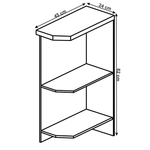 Casa si Gradina - Mobilier - Comode si corpuri - Corpuri bucatarie - Cabinet inferior deschis, alb, model dreapta, LAYLA D25PZ - Infinity.ro