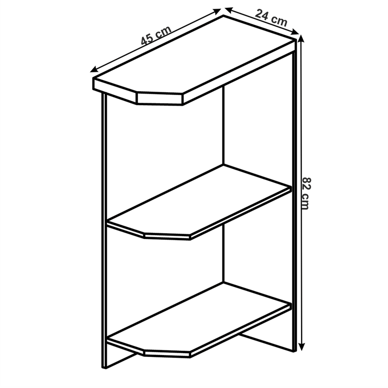 Casa si Gradina - Mobilier - Comode si corpuri - Corpuri bucatarie - Cabinet inferior deschis, alb, model dreapta, LAYLA D25PZ - Infinity.ro