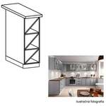 Casa si Gradina - Mobilier - Comode si corpuri - Corpuri bucatarie - Cabinet inferior deschis, alb, LAYLA D20W - Infinity.ro