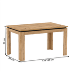 Casa si Gradina - Mobilier - Mese si birouri - Mese bucatarie si dining - Masa dining extensibila, stejar wotan, 135-184x86 cm, TORONTA S - Infinity.ro